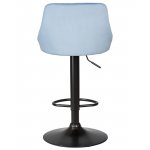 Стул барный DOBRIN LOGAN BLACK (пудрово-голубой велюр (MJ9-74))