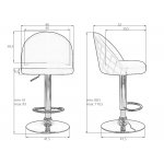 Стул барный DOBRIN MILANA (пудрово-голубой велюр (MJ9-74))