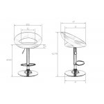 Стул барный DOBRIN MIRA (красный глянцевый)