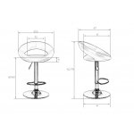 Стул барный DOBRIN MIRA (фиолетовый)