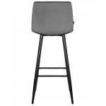 Стул барный DOBRIN NICOLE (черные матовые ножки, темно-серый велюр (108-91))