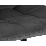 Стул барный DOBRIN NICOLE (черные матовые ножки, темно-серый велюр (108-91))