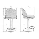 Стул барный DOBRIN OLIVER (черная ткань (SLR-10))