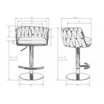 Стул барный DOBRIN OSCAR (серый (LAR-275-17))