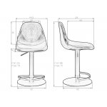 Стул барный DOBRIN ROME (коричневый винтажный PU (MS09))