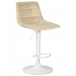 Стул барный DOBRIN TAILOR WHITE (бежевый велюр (MJ9-10))