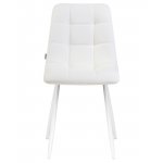 Стул обеденный DOBRIN ALEX (белые ножки, белая экокожа (P-02))