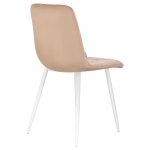 Стул обеденный DOBRIN ALEX (белые ножки, мокко велюр (V108-104),)