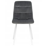 Стул обеденный DOBRIN ALEX (белые ножки, темно-серый велюр V108-91)