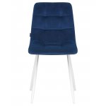 Стул обеденный DOBRIN ALEX (белые ножки, темно-синий велюр (V108-67))