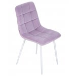 Стул обеденный DOBRIN ALEX (белые ножки, фиолетовый велюр (V108-49))