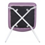 Стул обеденный DOBRIN ALEX (белые ножки, фиолетовый велюр (V108-49))