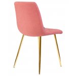 Стул обеденный DOBRIN ALEX (золотые ножки, розовая ткань (UF860-05B))
