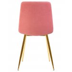Стул обеденный DOBRIN ALEX (золотые ножки, розовая ткань (UF860-05B))