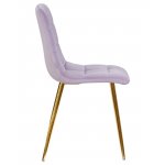 Стул обеденный DOBRIN ALEX (золотые ножки, фиолетовый велюр (V108-49))