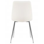 Стул обеденный DOBRIN ALEX (хром ножки, белая экокожа (P-02))