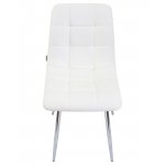 Стул обеденный DOBRIN ALEX (хром ножки, белая экокожа (P-02))