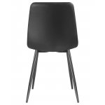 Стул обеденный DOBRIN ALEX (черные матовые ножки, чёрная экокожа (P-01))
