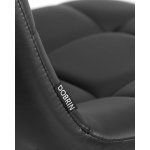 Стул обеденный DOBRIN ALEX (черные матовые ножки, чёрная экокожа (P-01))