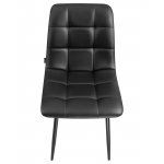 Стул обеденный DOBRIN ALEX (черные матовые ножки, чёрная экокожа (P-01))