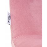 Стул обеденный DOBRIN ALEX SQUARE (белые ножки, розовый велюр (V108-15))