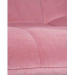 Стул обеденный DOBRIN ALEX SQUARE (белые ножки, розовый велюр (V108-15))