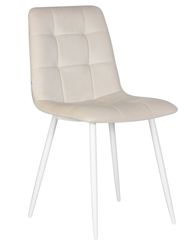 Стул обеденный DOBRIN CHILLY (Кремовый Holland 05, основание белое)