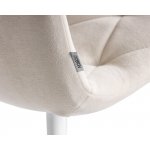 Стул обеденный DOBRIN CHILLY ROMBO (Бежевый Simple 44, основание белое)