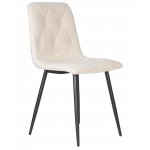 Стул обеденный DOBRIN CHILLY ROMBO (Бежевый Simple 44, основание черный)