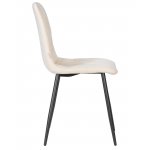 Стул обеденный DOBRIN CHILLY ROMBO (Бежевый Simple 44, основание черный)