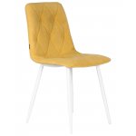 Стул обеденный DOBRIN CHILLY ROMBO (Горчичный Simple 15, основание белый)