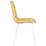 Стул обеденный DOBRIN CHILLY ROMBO (Горчичный Simple 15, основание белый)