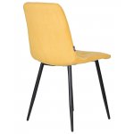 Стул обеденный DOBRIN CHILLY ROMBO (Горчичный Simple 15, основание черное)