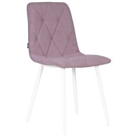 Стул обеденный DOBRIN CHILLY ROMBO (Лавандовый Simple 48, основание белый)