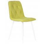 Стул обеденный DOBRIN CHILLY ROMBO (Лайм Simple 14, основание белый)