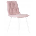 Стул обеденный DOBRIN CHILLY ROMBO (Розовый Simple 03, основание белый)
