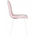 Стул обеденный DOBRIN CHILLY ROMBO (Розовый Simple 03, основание белый)