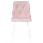 Стул обеденный DOBRIN CHILLY ROMBO (Розовый Simple 03, основание белый)