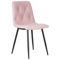 Стул обеденный DOBRIN CHILLY ROMBO (Розовый Simple 03, основание черное)