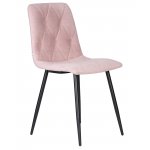 Стул обеденный DOBRIN CHILLY ROMBO (Розовый Simple 03, основание черное)
