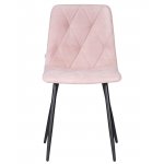 Стул обеденный DOBRIN CHILLY ROMBO (Розовый Simple 03, основание черное)