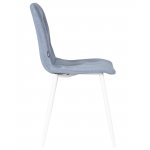 Стул обеденный DOBRIN CHILLY ROMBO (Серо-голубой Simple 26, основание белый)