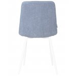 Стул обеденный DOBRIN CHILLY ROMBO (Серо-голубой Simple 26, основание белый)