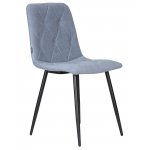 Стул обеденный DOBRIN CHILLY ROMBO (Серо-голубой Simple 26, основание черное)