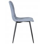 Стул обеденный DOBRIN CHILLY ROMBO (Серо-голубой Simple 26, основание черное)