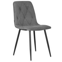 Стул обеденный DOBRIN CHILLY ROMBO (Серый Simple 33, основание черное)