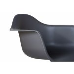 Стул обеденный DOBRIN DAW (ножки светлый бук, цвет сиденья тёмно-серый (GR-04))