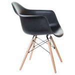 Стул обеденный DOBRIN DAW (ножки светлый бук, цвет сиденья чёрный)