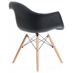 Стул обеденный DOBRIN DAW (ножки светлый бук, цвет сиденья чёрный)