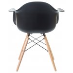 Стул обеденный DOBRIN DAW (ножки светлый бук, цвет сиденья чёрный)